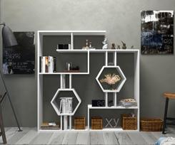 balta knygu lentyna - Lentyna Kalune Design Tamara, balta - 3 nuotrauka