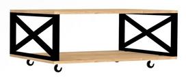 stalas 120 x 60 - Kavos staliukas Kalune Design 835, rudas/juodas - 1 nuotrauka