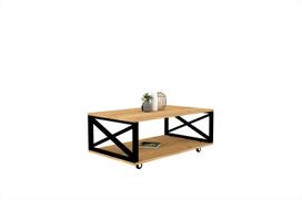 stalas 120 x 60 - Kavos staliukas Kalune Design 835, rudas/juodas - 2 nuotrauka