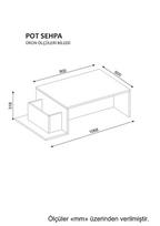 Pirkti Kavos staliukas Kalune Design 731, baltas/smėlio spalvos - Photo 3