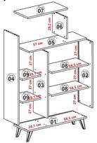 balta pakabinama lentyna - Pastatoma lentyna Kalune Design 845, 132 cm, balta - 6 nuotrauka