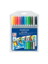 dvipusiai flomasteriai - Flomasteriai STAEDTLER Noris Club 320 dvipusiai, 12 spalvų - 2 nuotrauka