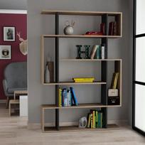 azuolas sonoma lentyna - Pastatoma lentyna Kalune Design Mito 12S, šviesiai ruda/tamsiai ruda - 2 nuotrauka
