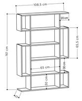 azuolas sonoma lentyna - Pastatoma lentyna Kalune Design Mito 12S, šviesiai ruda/tamsiai ruda - 3 nuotrauka
