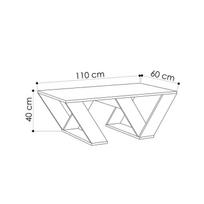 stalas 60 40 - Kavos staliukas Pipra, baltas - 4 nuotrauka
