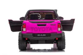 elektromobilis vaikiska masina - Akumuliatorinė mašina LEAN Toys Toyota Hilux, rožinė - 10 nuotrauka