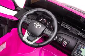 elektromobilis vaikiska masina - Akumuliatorinė mašina LEAN Toys Toyota Hilux, rožinė - 12 nuotrauka
