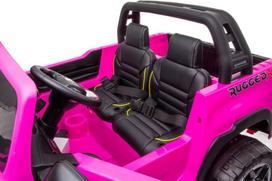 elektromobilis vaikiska masina - Akumuliatorinė mašina LEAN Toys Toyota Hilux, rožinė - 13 nuotrauka