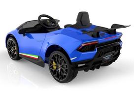 lamborghini elektromobilis - Akumuliatorinė mašina LEAN Toys Lamborghini Huracan, mėlyna - 4 nuotrauka