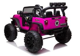rozine masina - Akumuliatorinė mašina LEAN Toys Jeep JC666, rožinė - 4 nuotrauka