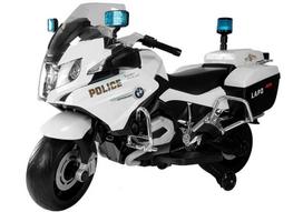 Žaislinis akumuliatorinis motociklas LEAN Toys BMW R1200, balta/juoda