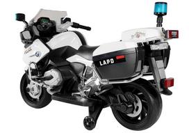 vaikams bmw elektrinis - Žaislinis akumuliatorinis motociklas LEAN Toys BMW R1200, balta/juoda - 2 nuotrauka