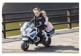 vaikams bmw elektrinis - Žaislinis akumuliatorinis motociklas LEAN Toys BMW R1200, balta/juoda - 6 nuotrauka