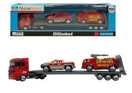 Komplektas LEAN Toys Die Cast Model Cars With Tow Truck LT7318, įvairių spalvų