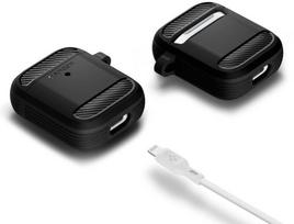 ausines apple airpod - Spigen Rugged Armor Apple Airpods Matte Black - 9 nuotrauka