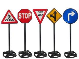 Edukacinis žaislas LEAN Toys City Traffic Sign, 5 vnt.