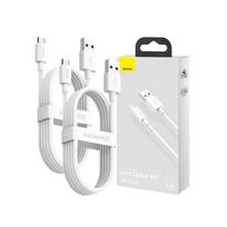Pirkti BASEUS CABLE USB TO MICROUSB-C 1.5M/WHITE TZCAMZJ-02  - Photo 1