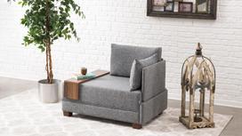 foteliai kampiniai - Kalune Design 1 sėdynės sofa Fly Armchair Right - Pilkas - 8 nuotrauka
