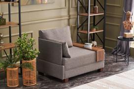 foteliai kampiniai - Kalune Design 1 sėdynės sofa Fly Left - Brown - 5 nuotrauka