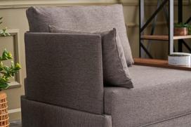 foteliai kampiniai - Kalune Design 1 sėdynės sofa Fly Left - Brown - 7 nuotrauka