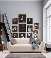 triviete sof - Kalune Design 3 vietų sofa Eddy - Kreminis - 2 nuotrauka