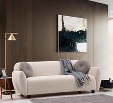 triviete sof - Kalune Design 3 vietų sofa Eddy - Kreminis - 3 nuotrauka