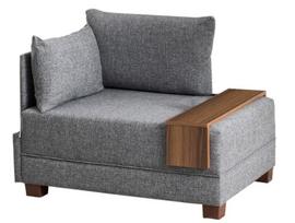 foteliai kampiniai - Kalune Design 1 sėdynės sofa Fly Armchair Left - Pilkas - 2 nuotrauka