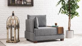 foteliai kampiniai - Kalune Design 1 sėdynės sofa Fly Armchair Left - Pilkas - 5 nuotrauka
