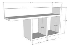 balta pakabinama lentyna - Kalune Design Sienos lentyna Room - Baltas - 3 nuotrauka