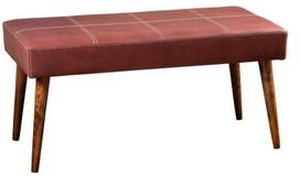 Kalune Design Pouffe. Pole Ahşap Ayaklı - Claret Raudona