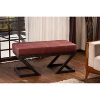 metalo profiliai - Kalune Design Pouffe. Ago Metal Profil Ayaklı - Claret Raudona - 2 nuotrauka