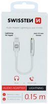3.5 mm to 3.5 mm kabelis - Swissten Apple Lightning To 3.5mm Jack Audio Adapter 15cm Silver - 2 nuotrauka