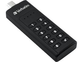usb c atmintukas - Verbatim Keypad Secure 64GB USB 3.1 Type-C - 1 nuotrauka