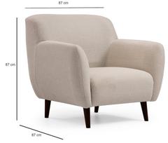 fotelis hanah - Kalune Design Sparno kėdė Enna - rusvai gelsvas - 3 nuotrauka