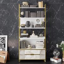 balta knygu lentyna - Lentyna Kalune Design Frida, balta - 2 nuotrauka
