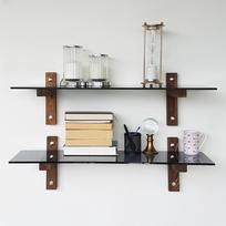 graikiniai riesutai - 2-jų lentynų komplektas Kalune Design R202, rudas/pilkas - 6 nuotrauka