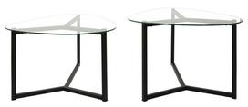 2 ju kavos staliuku komplektas - 2-jų staliukų komplektas Kalune Design Bellisimo, juodas - 1 nuotrauka