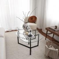 2 ju kavos staliuku komplektas - 2-jų staliukų komplektas Kalune Design Bellisimo, juodas - 7 nuotrauka