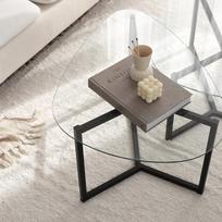 2 ju kavos staliuku komplektas - 2-jų staliukų komplektas Kalune Design Bellisimo, juodas - 9 nuotrauka