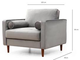 fotelis hanah - Kalune Design Sparno kėdė Rome - Light Pilkas - 7 nuotrauka