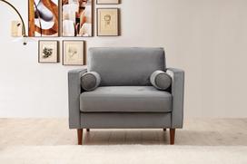 fotelis hanah - Kalune Design Sparno kėdė Rome - Light Pilkas - 8 nuotrauka