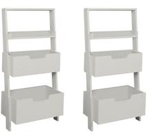 2-jų pastatomų lentynų komplektas Kalune Design Only Ciftli, baltas