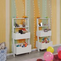 pakabinamos lentynos knygoms - 2-jų pastatomų lentynų komplektas Kalune Design Only Ciftli, baltas - 3 nuotrauka