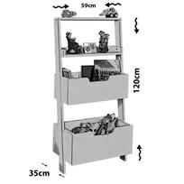 pakabinamos lentynos knygoms - 2-jų pastatomų lentynų komplektas Kalune Design Only Ciftli, baltas - 6 nuotrauka