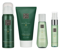 dovanu rinkiniai - Rituals The Ritual Of Jing 4 Calming Bestsellers 70ml Body Cream The Ritual Of Jing 70 ml + Shower Foam The Ritual Of Jing 50 ml + Hair&Body Oil The Ritual Of Jing 50 ml + Textile Spray The Ritual Of Jing 20 ml Moterims Kūno kremai - 2 nuotrauka