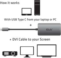 dual link dvi - Club 3D Type C To DVI-D DUAL LINK Active Adapter - 4 nuotrauka