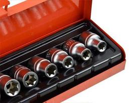galvuciu komplektas torx - Geko TORX Socket Set 1/2'' 9pcs - 3 nuotrauka