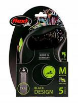 pavadelis flexi m - FLEXI ištraukiamas pavadėlis Black Design M, 5 m juosta, žalia spalva - 2 nuotrauka