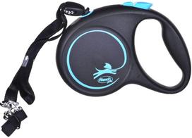 pavadelis suniui 15 m - FLEXI ištraukiamas pavadėlis Black Design S su 5 m juosta, mėlyna spalva - 2 nuotrauka