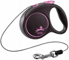 FLEXI Black Design XS Cord 3m pink automatinis pavadėlis